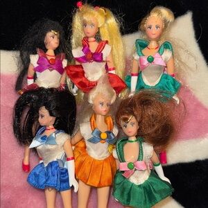Vintage 90s Sailor Moon Dolls Set